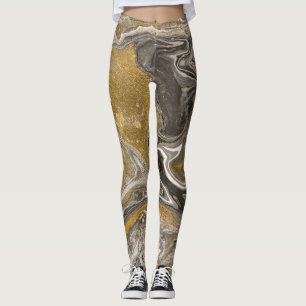 Marbled acrylic, nature-inspired texture. leggings