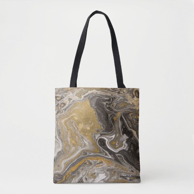 Marbled acrylic, nature-inspired texture. tote bag (Front)