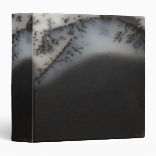 Marbled Black Agate, Cool Natural Stone Unique Binder