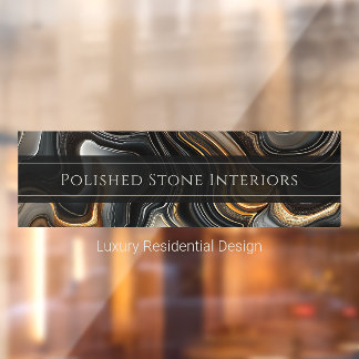 Marbled Black Agate Window Cling