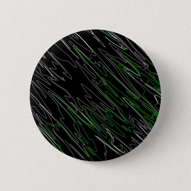 Marbled Black Green 2 Inch Round Button (Front)