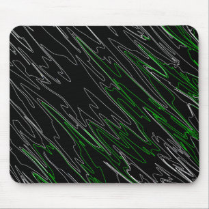Marbled Black Green Mouse Pad