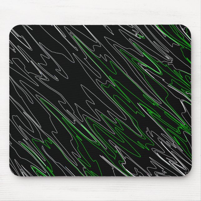 Marbled Black Green Mouse Pad (Front)