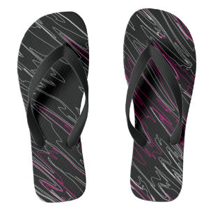 Marbled Black Pink Flip Flops