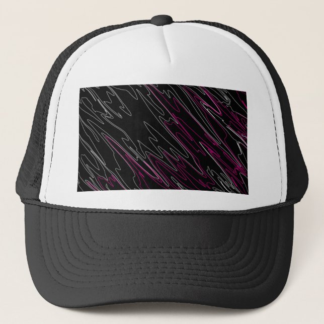 Marbled Black Pink Trucker Hat (Front)