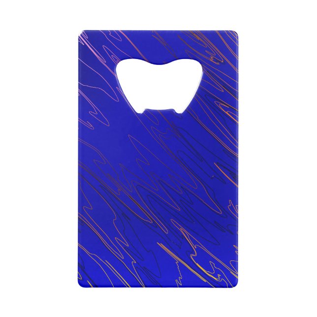 Marbled Blue Credit Card Bottle Opener (Back)
