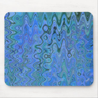 Marbled Blue Waters Mouse Pad
