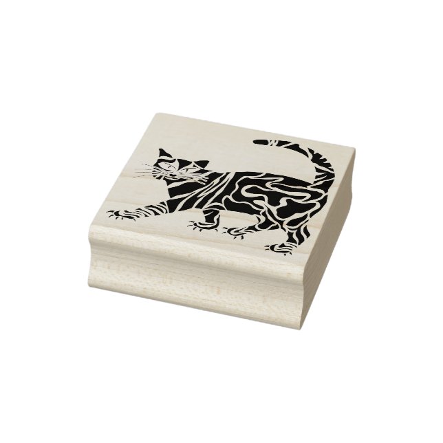 marbled cat art stamp (Stamp)