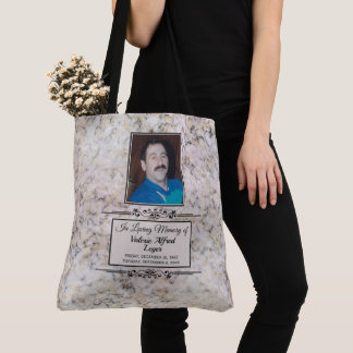 Marbled Custom Memorial Keepsake Tote Bag