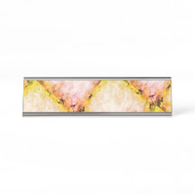 Marbled diamond triangular design nameplate