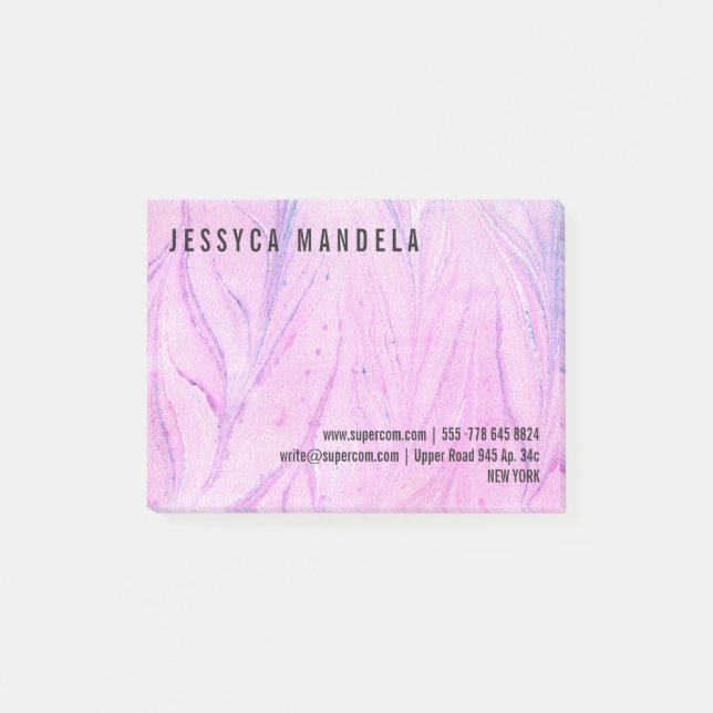 Marbled Dreamy Paper Style Post-it Notes (Front)
