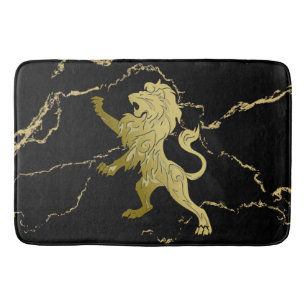Marbled Golden Royal Lion Bath Mat