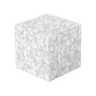 Marbled Grey White Marble Stone Pattern Background Cube