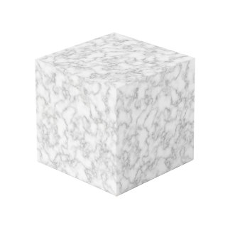 Marbled Grey White Marble Stone Pattern Background Cube