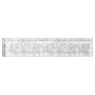 Marbled Grey White Marble Stone Pattern Background Nameplate