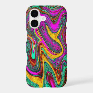 Marbled Hot Pink and Sea Foam Green Abstract Art