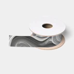 Marbled Paint Christmas Colours Dark Grey Gift Wra Satin Ribbon