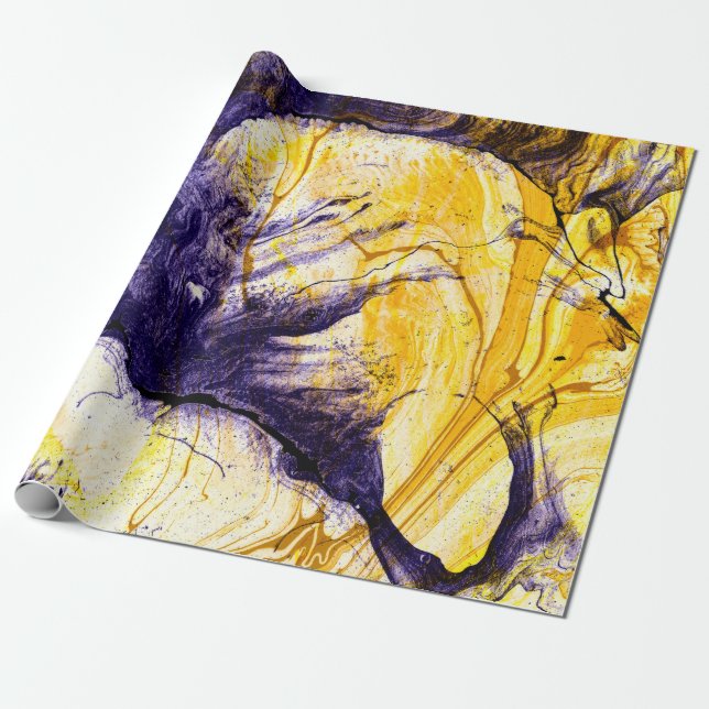 Marbled paper art background, with bright and pret (Unrolled)