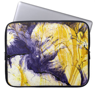 Marbled Paper: Bright Acrylic Art Laptop Sleeve