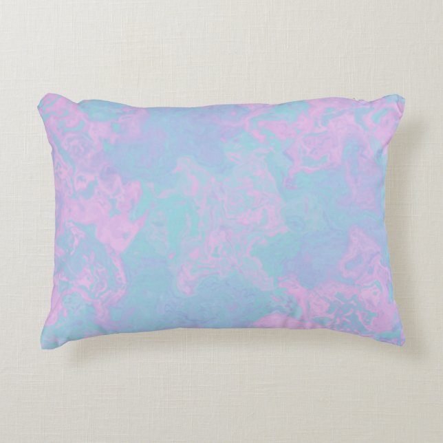 Marbled Pastel Accent Pillow (Front)