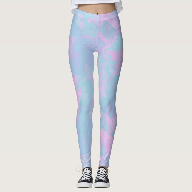 Marbled Pastel Leggings (Front)
