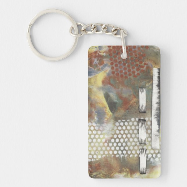 Marbled Pixels II Keychain (Front)