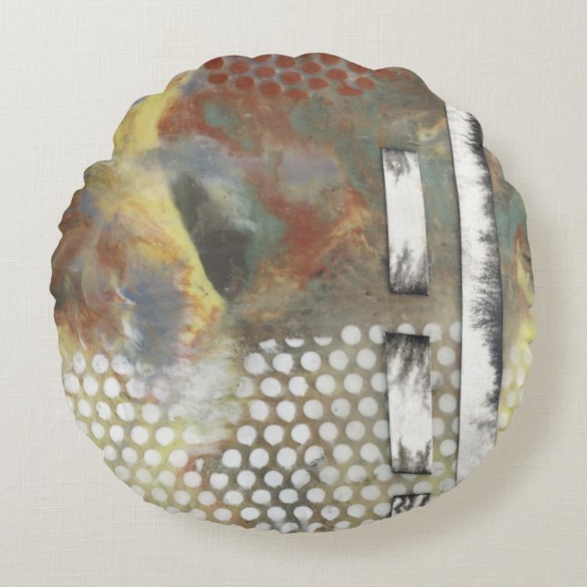 Marbled Pixels II Round Pillow (Front)