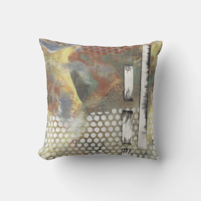Marbled Pixels II Throw Pillow (Front)