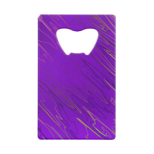 Marbled Purple Credit Card Bottle Opener