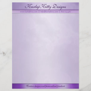 Marbled Purple Personalized Letterhead