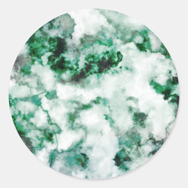 Marbled Quartz Texture Classic Round Sticker (Front)