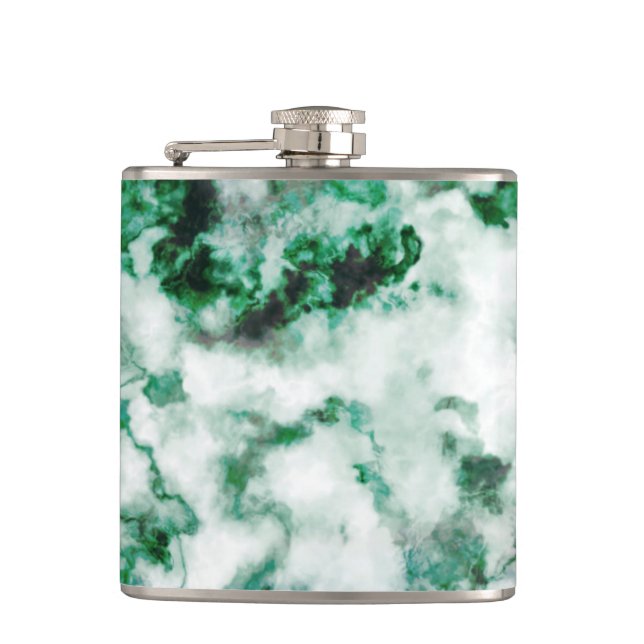 Marbled Quartz Texture Hip Flask (Front)