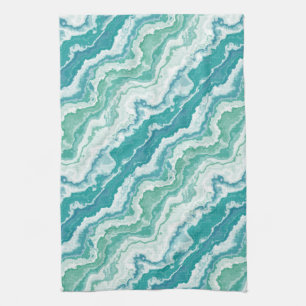marbled sea foam : kitchen towel