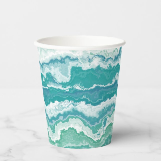 marbled sea foam : paper cups (Front)