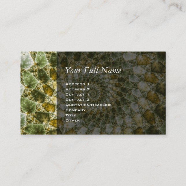 Marbled Shards - Mandelbrot Art Business Card (Front)