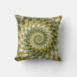 Marbled Shards - Mandelbrot Art Throw Pillow