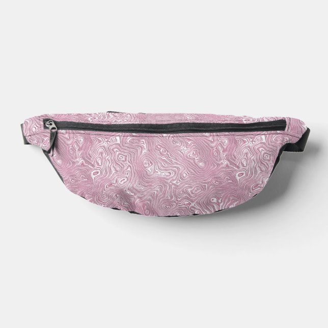 Marbled Silk Moire Pattern in Dusty Pink Fanny Pack (Lay Down)