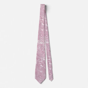Marbled Silk Moire Pattern in Dusty Pink Tie
