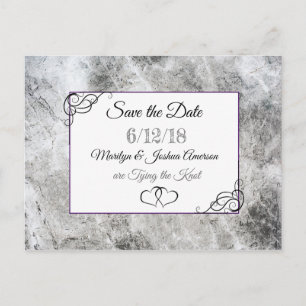 Marbled Stone Save the Date Postcard