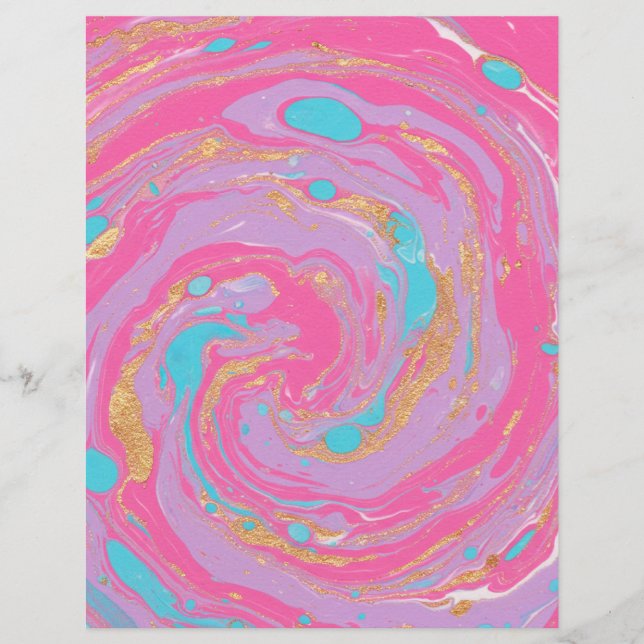 Marbled Swirl Scrapbook Paper (Front)