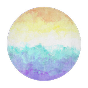 Marbled Swirly Boho Abstract Genderfaun Pride Flag Cutting Board