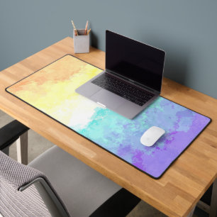Marbled Swirly Boho Abstract Genderfaun Pride Flag Desk Mat