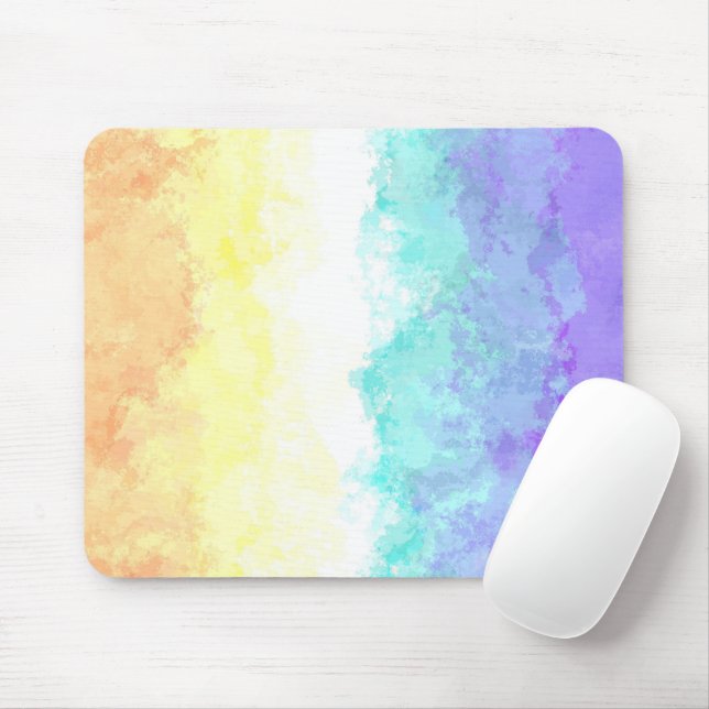 Marbled Swirly Boho Abstract Genderfaun Pride Flag Mouse Pad (With Mouse)