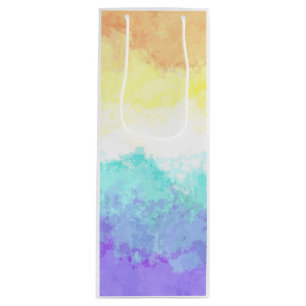 Marbled Swirly Boho Abstract Genderfaun Pride Flag Wine Gift Bag