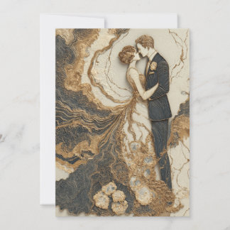 Marbled Vows | Chic Lines Invitation