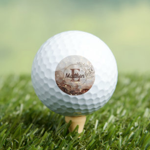 Marbled Watercolor with Glitter Accents Golf Balls