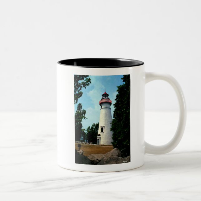 Marblehead Light Two-Tone Coffee Mug (Right)