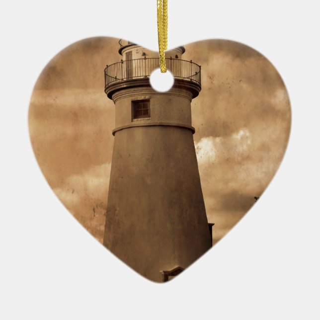 Marblehead Lighthouse Ceramic Ornament (Front)