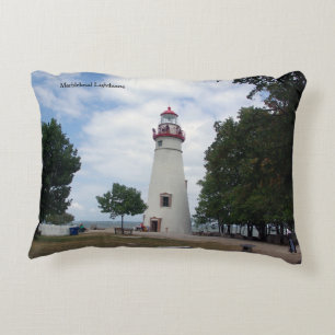 Marblehead Lighthouse double-sided accent pillow