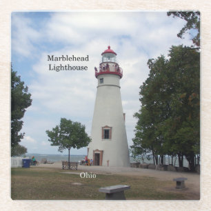 Marblehead Lighthouse glass coaster
